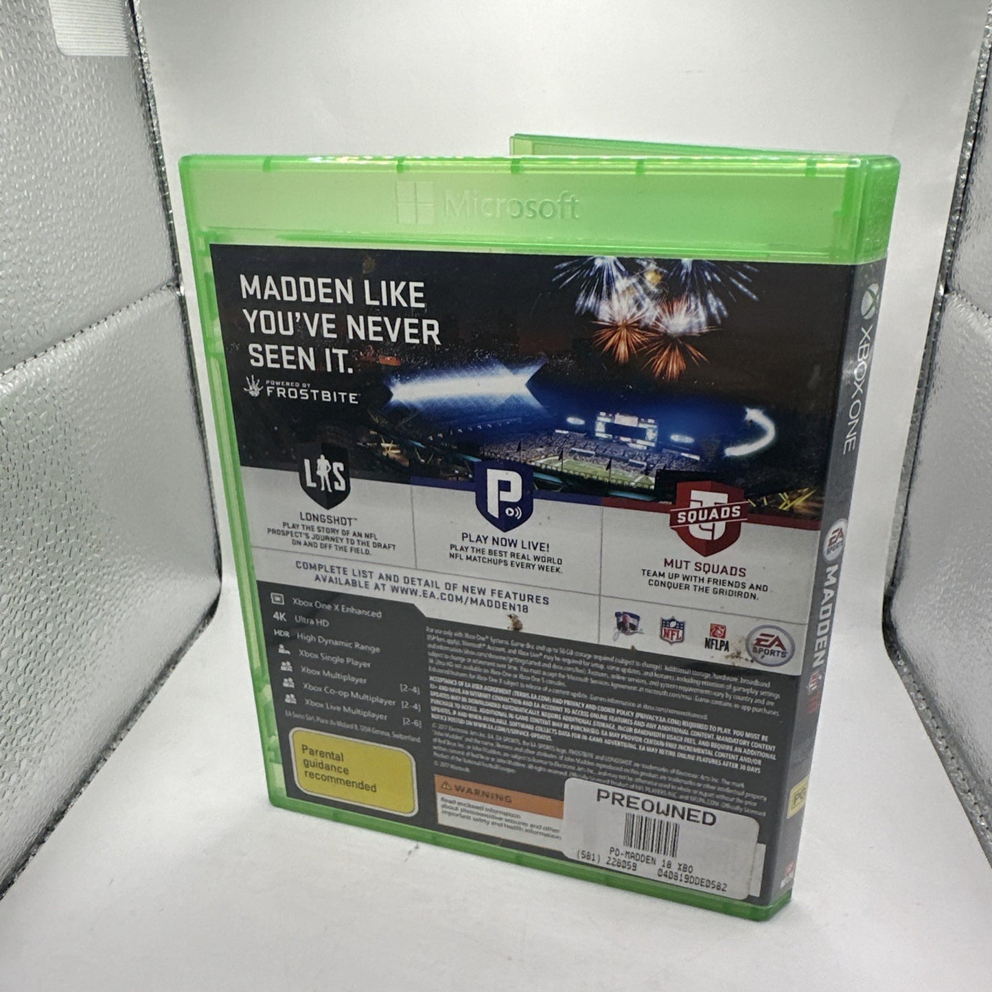 Madden NFL 18 • Xbox One Game • PAL AUS Complete • American Football