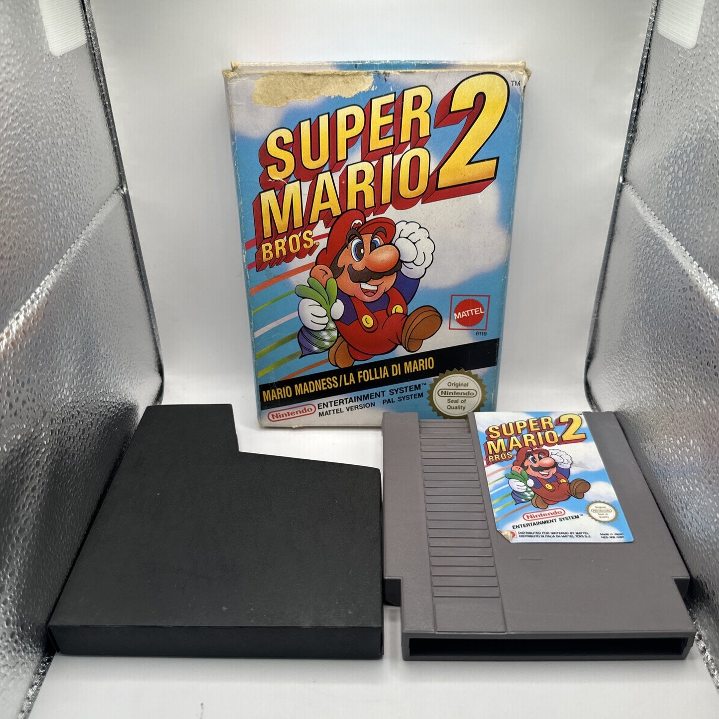 Super Mario Bros 2 • Nintendo NES Game + Box (1989) PAL • Boxed