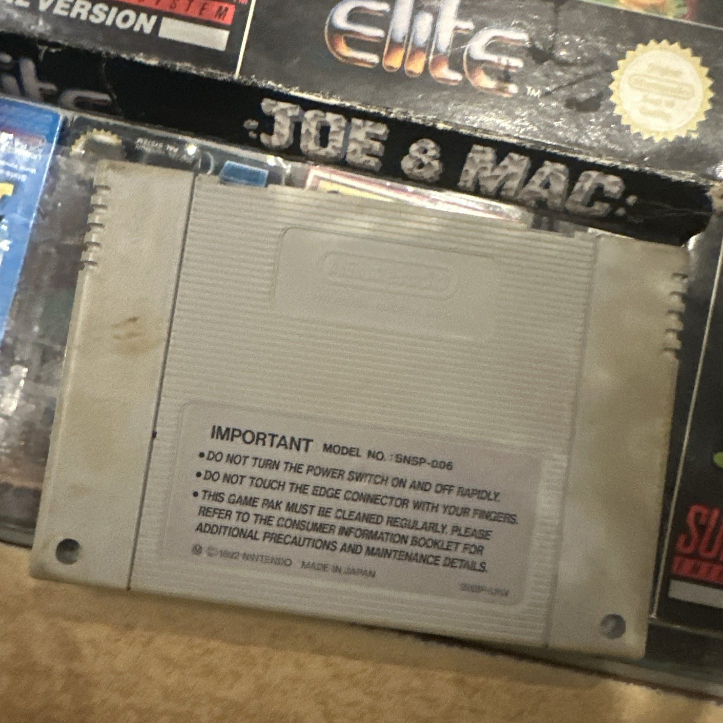 Joe & Mac: Caveman Ninja • Super Nintendo SNES Game In Box + Manual • PAL Boxed