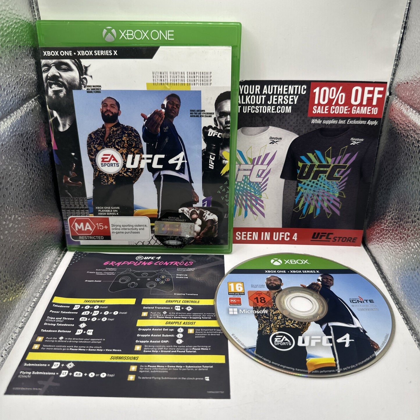 UFC 4: EA Sports • Xbox One/Xbox Series X Game (2020) PAL AUS Complete Fighting