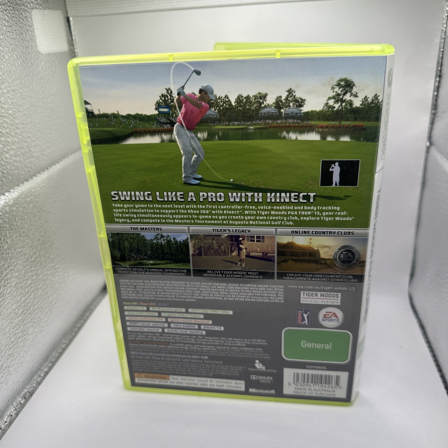 Tiger Woods PGA Tour 13 • Xbox 360 Game (2012) Complete CIB • 2013 Golf Masters