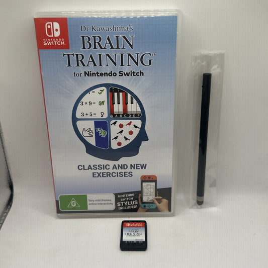 Dr Kawashima’s Brain Training • Nintendo Switch Game + Stylus (2019) Complete