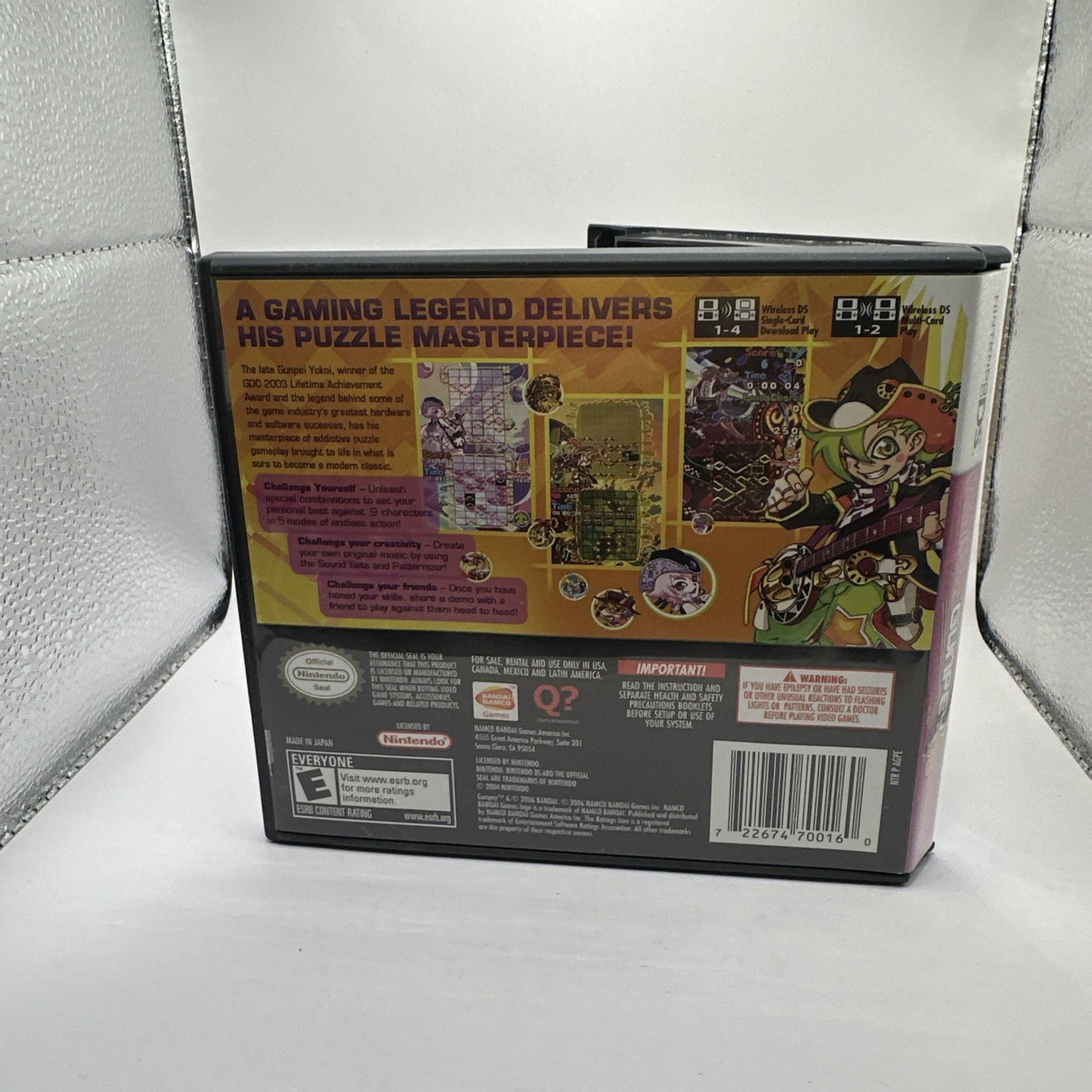 Gunpey DS • Nintendo DS Game + Manual (2006) Complete • Music X Puzzle • Bandai