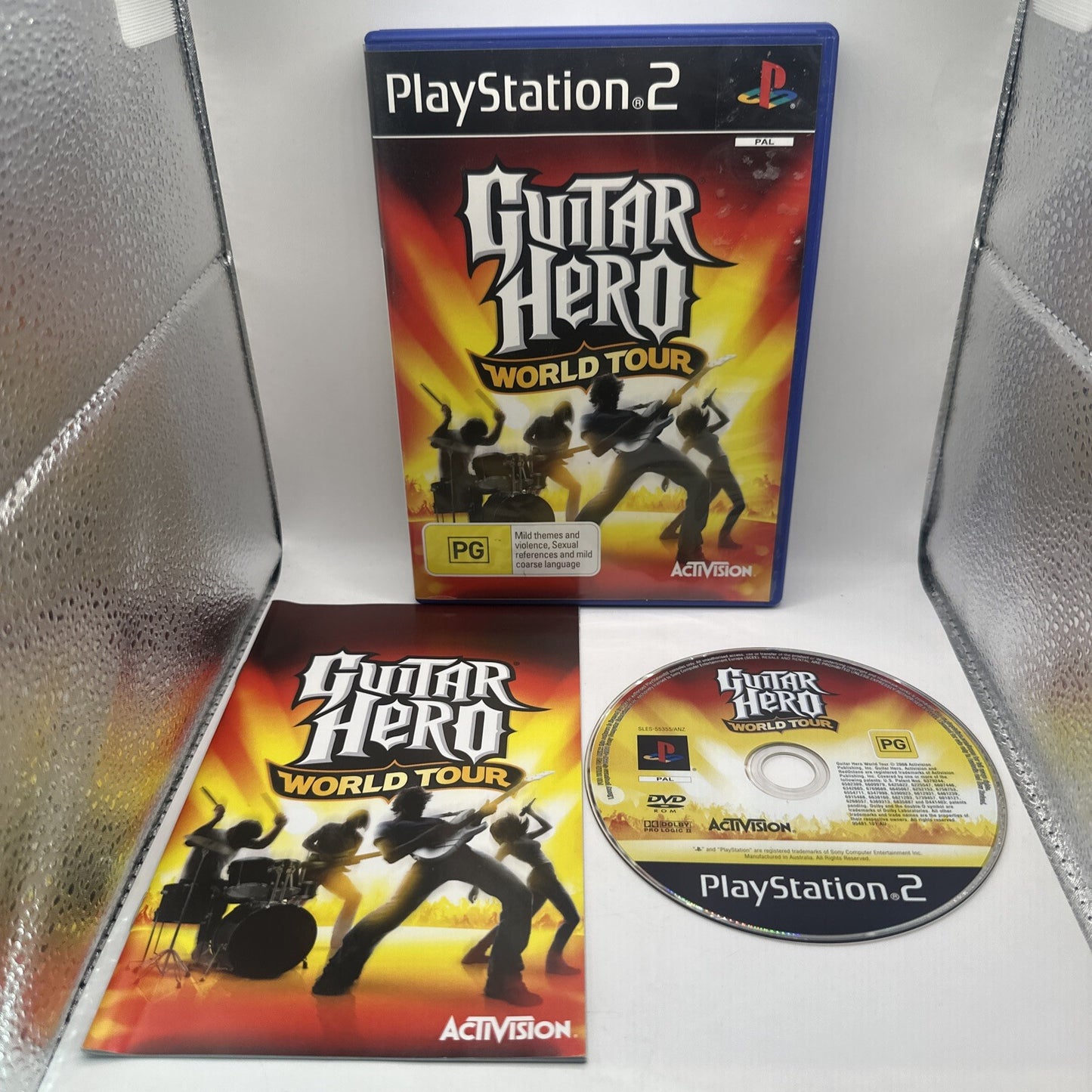 Guitar Hero World Tour • PlayStation 2 PS2 Game + Manual (2008) PAL AUS Complete