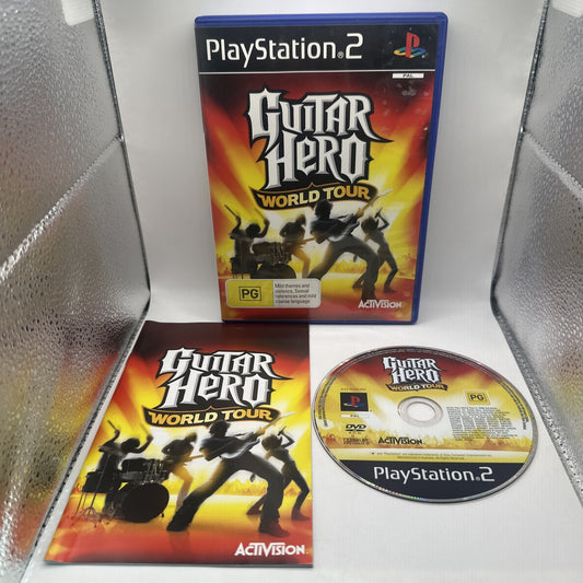 Guitar Hero World Tour • PlayStation 2 PS2 Game + Manual (2008) PAL AUS Complete
