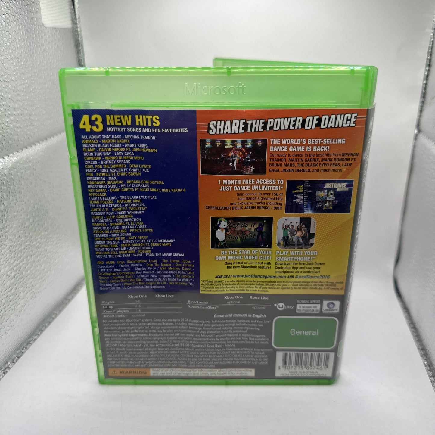 Just Dance 2016 • Xbox One Game + Manual PAL AUS (2015) Ubisoft Dancing • Tested