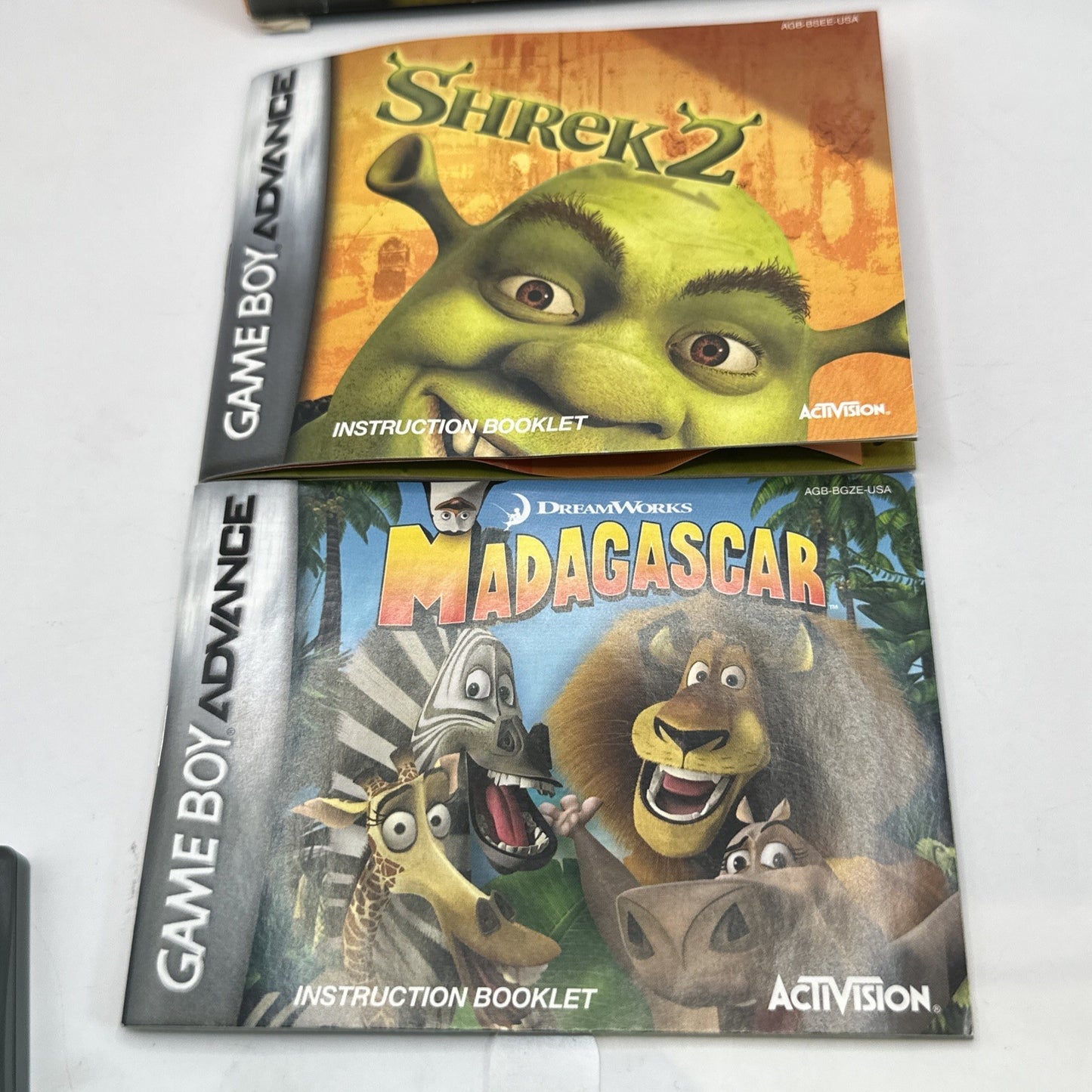 Shrek 2 + Madagascar • Nintendo Gameboy GBA Game + Manual/Box BOXED Complete CIB
