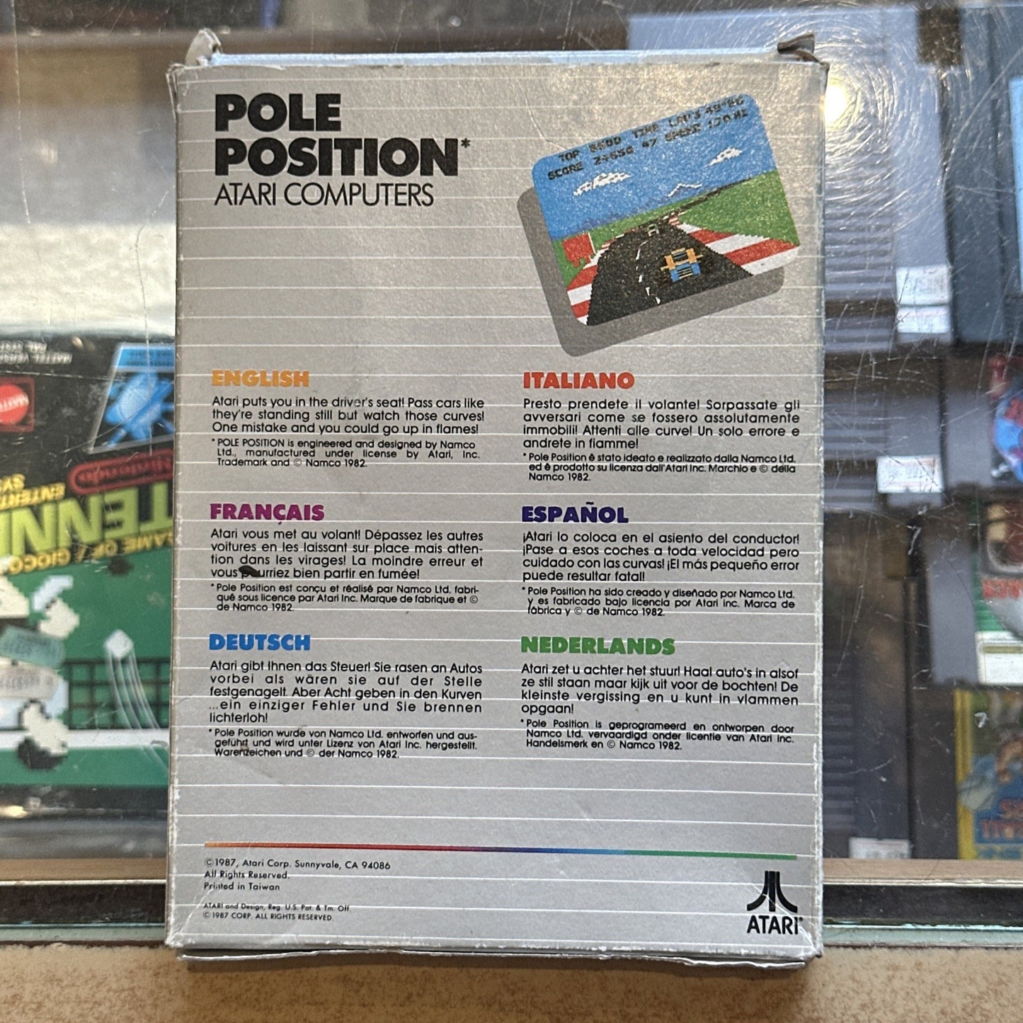 Pole Position • Atari XE/XL/400/800 PC Game In Box + Manual (1987) Boxed • CIB