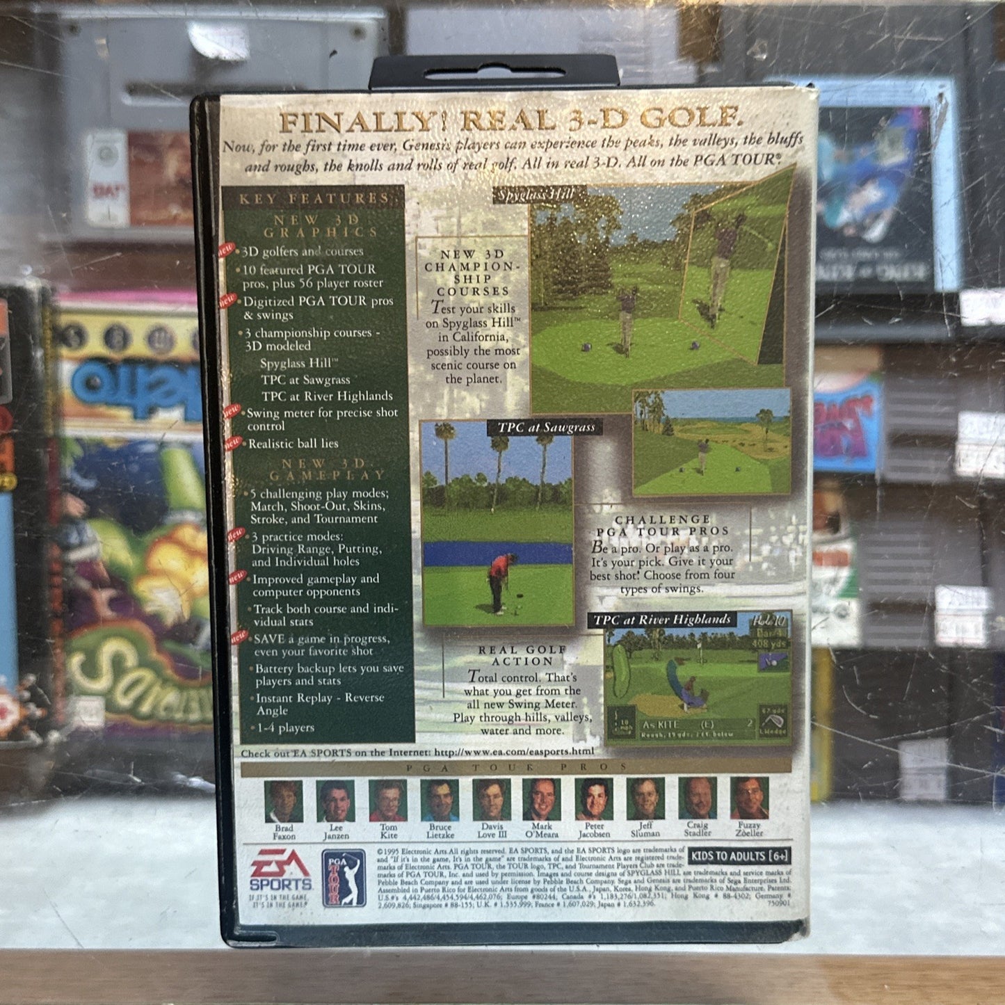 PGA Tour 96 • SEGA Genesis Game + Manual (1996) EA Sports Golf • Ex-Rental • CIB