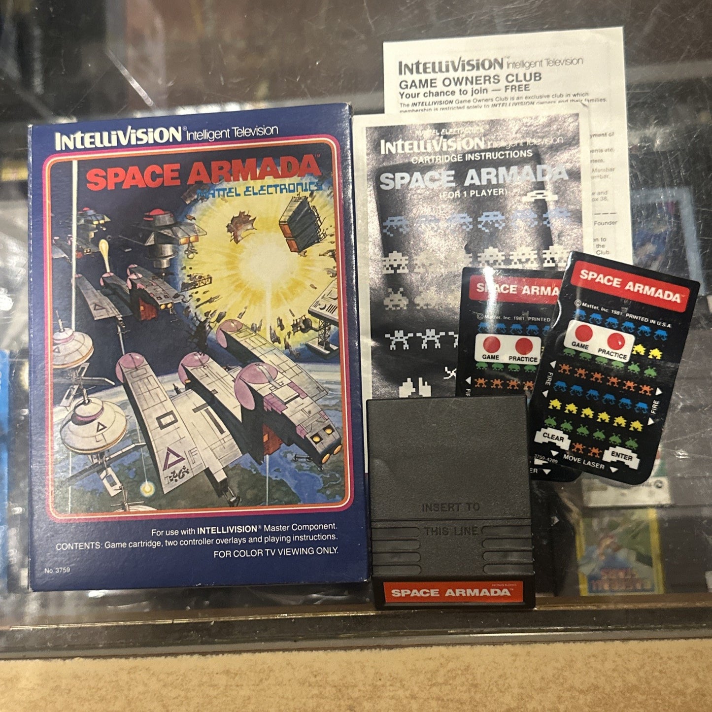 Space Armada • Mattel Intellivision Game + Manual (1981) Complete In Box Boxed