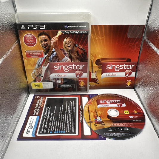 SingStar Guitar • PlayStation 3 PS3 Game + Manual (2010) Singing Karaoke CIB AUS