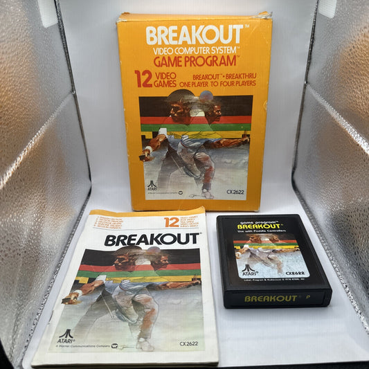 Breakout • Atari 2600 Game In Box + Manual (1978) Complete Boxed CIB
