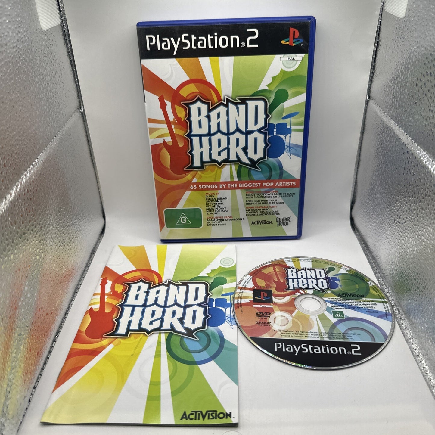 Band Hero • PlayStation 2 PS2 Game + Manual (2009) PAL AUS • Complete No Guitar