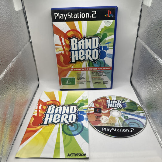 Band Hero • PlayStation 2 PS2 Game + Manual (2009) PAL AUS • Complete No Guitar