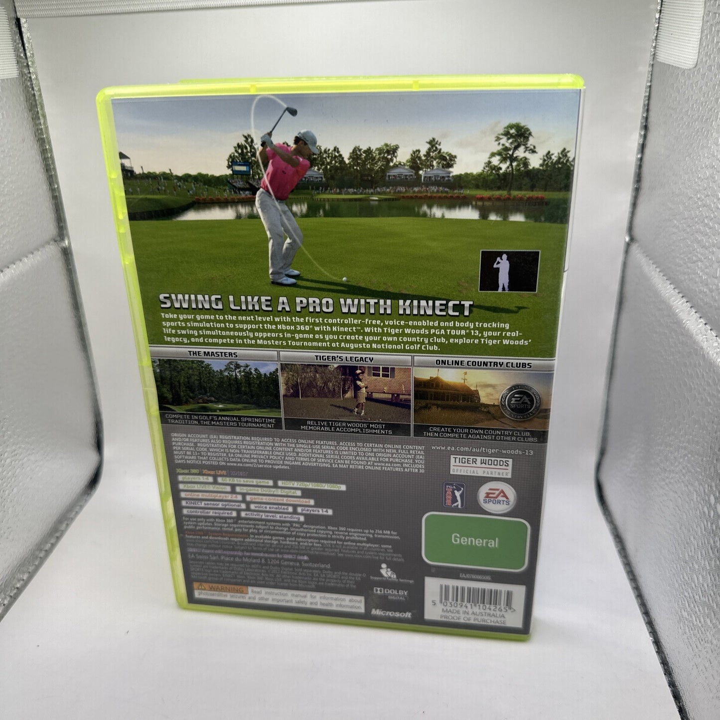 Tiger Woods PGA Tour 13 • Xbox 360 Game (2012) Complete CIB • 2013 Golf Masters