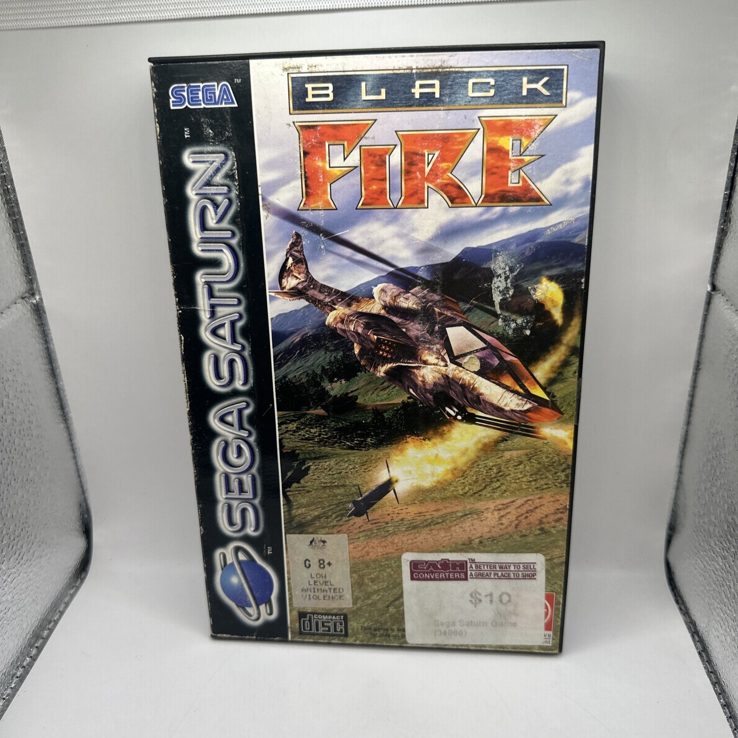 Black Fire • Sega Saturn Game + Manual (1995) PAL • Complete • Combat Flight Sim