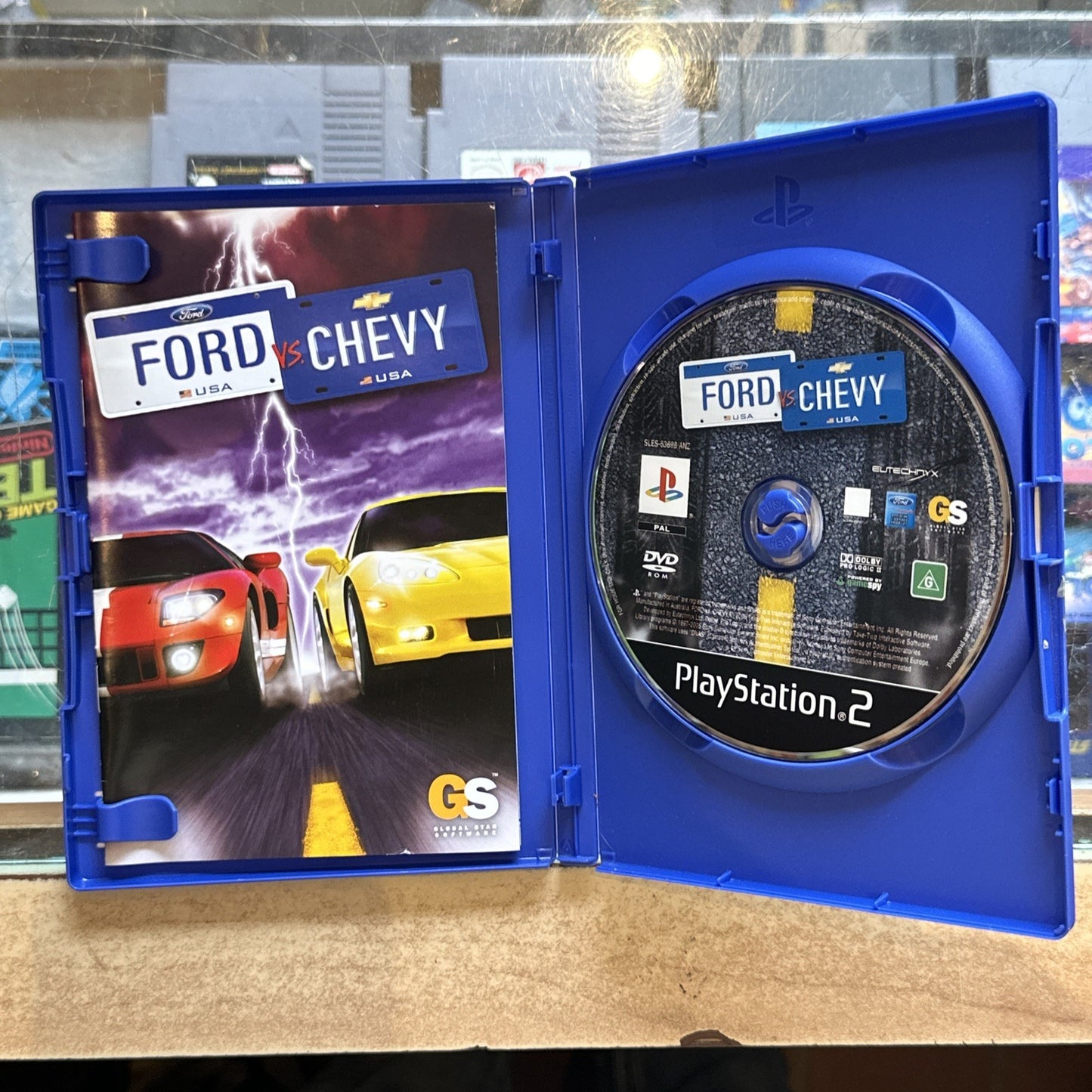 Ford vs. Chevy • Sony PlayStation 2 Game + Manual (2006) PAL AUS • Car Racing