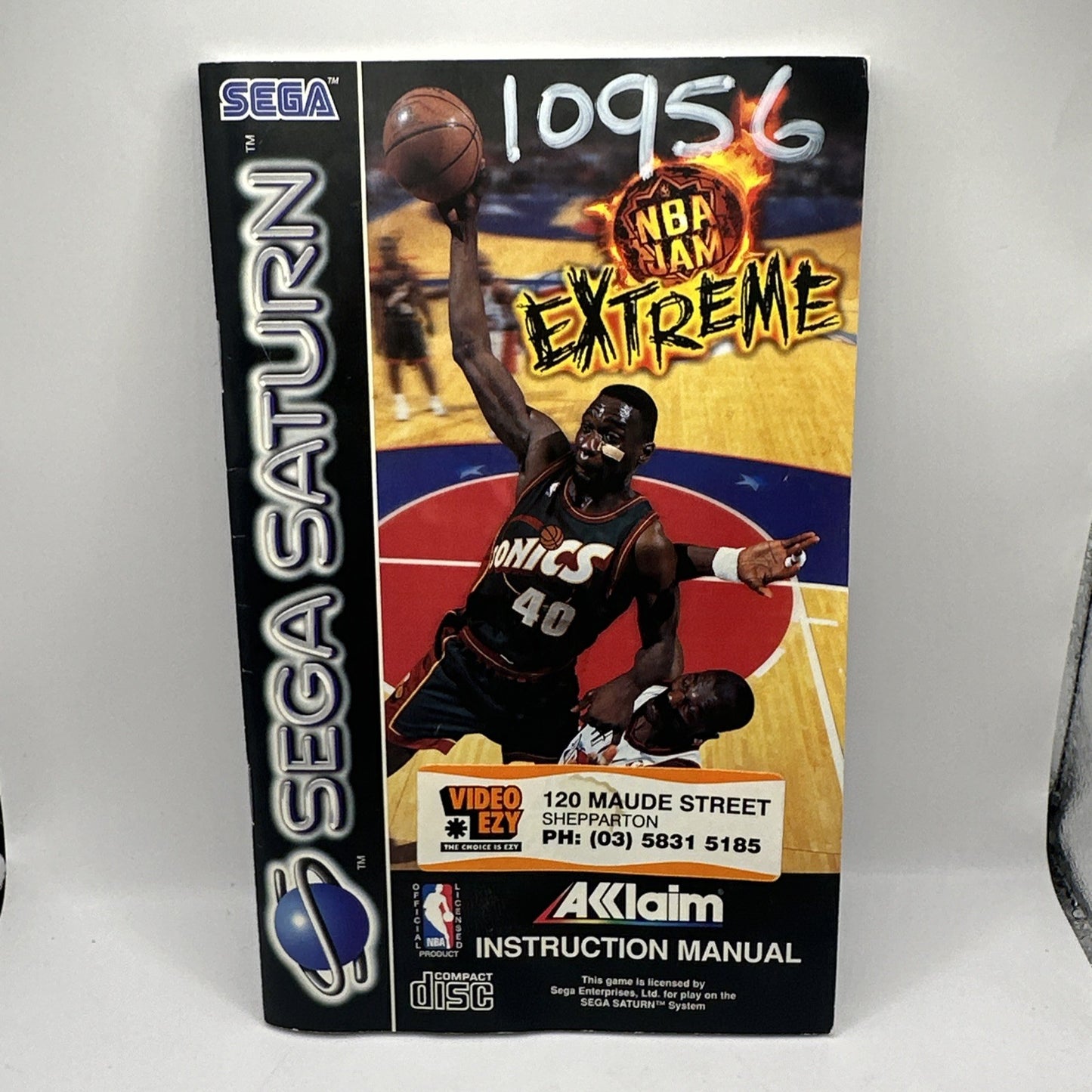 NBA Jam Extreme • Sega Saturn Game + Manual PAL (1996) Complete CIB • EX-RENTAL