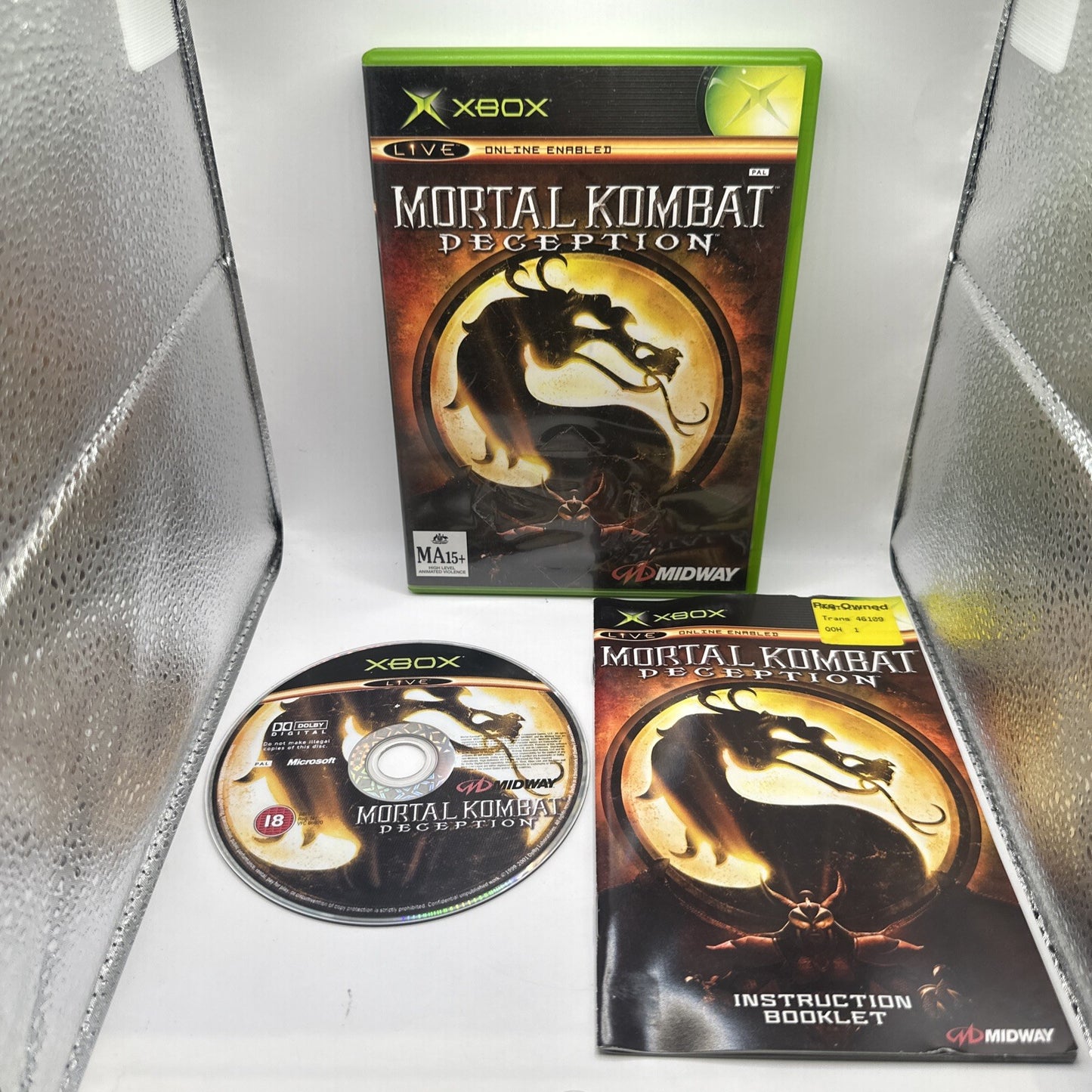 Mortal Kombat Deception • Xbox 360 Game + Manual (2004) PAL AUS • Fighting Games