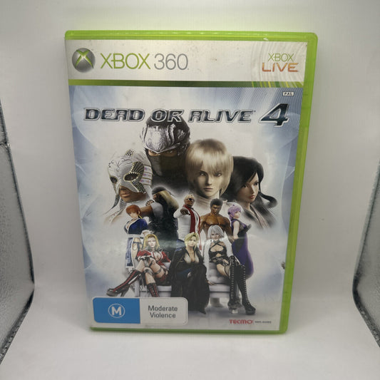 Dead Or Alive 4 • Xbox 360 Game (2005) PAL AUS • Fighting • Tecmo