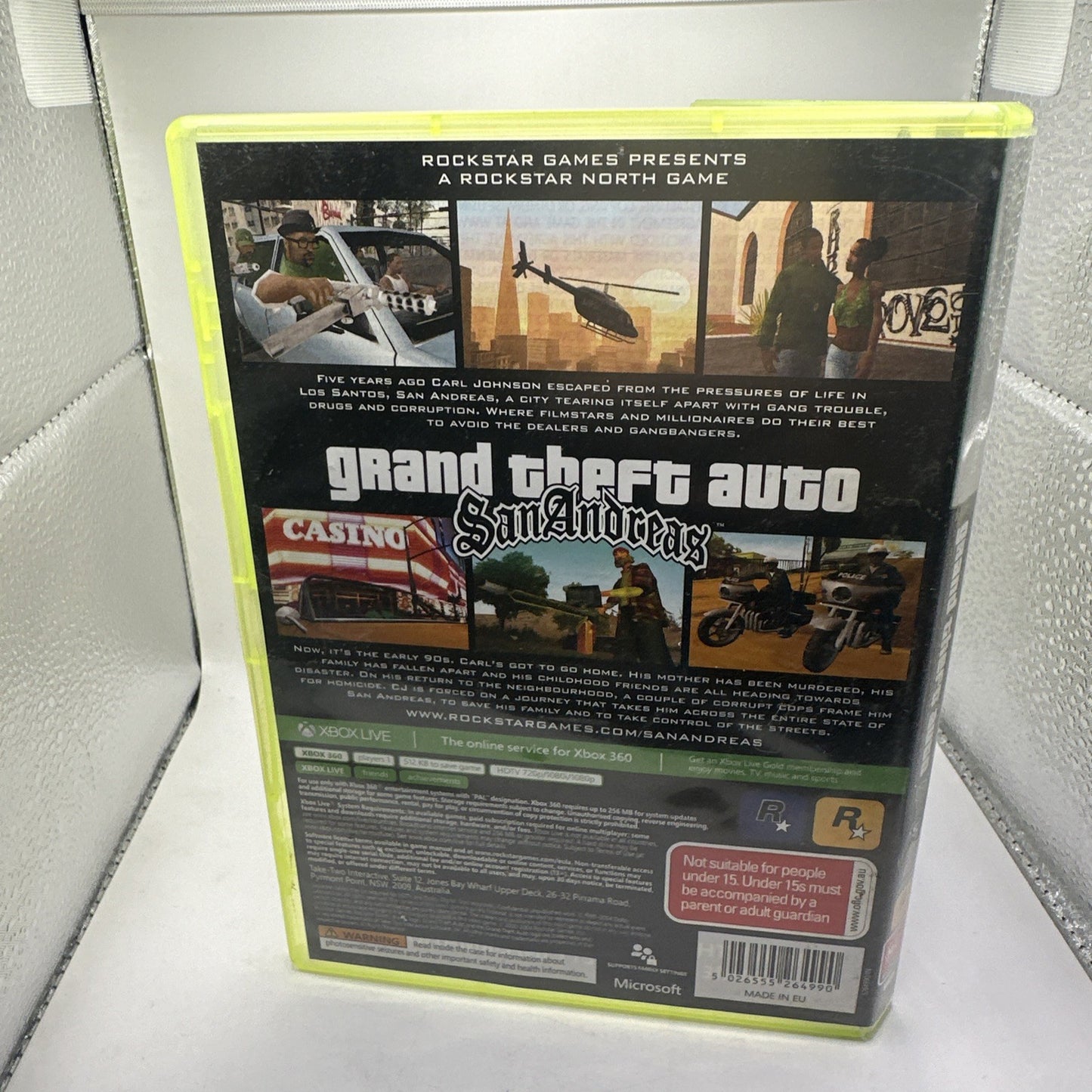Grand Theft Auto: San Andreas • Xbox 360 Game + Poster (2005) PAL AUS • GTA SA