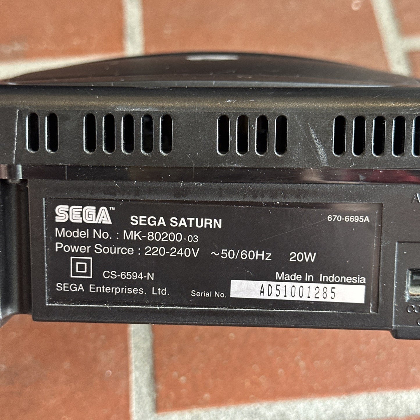 SEGA Saturn Console • PAL AUS • MK-80200-03 • TESTED/WORKING!