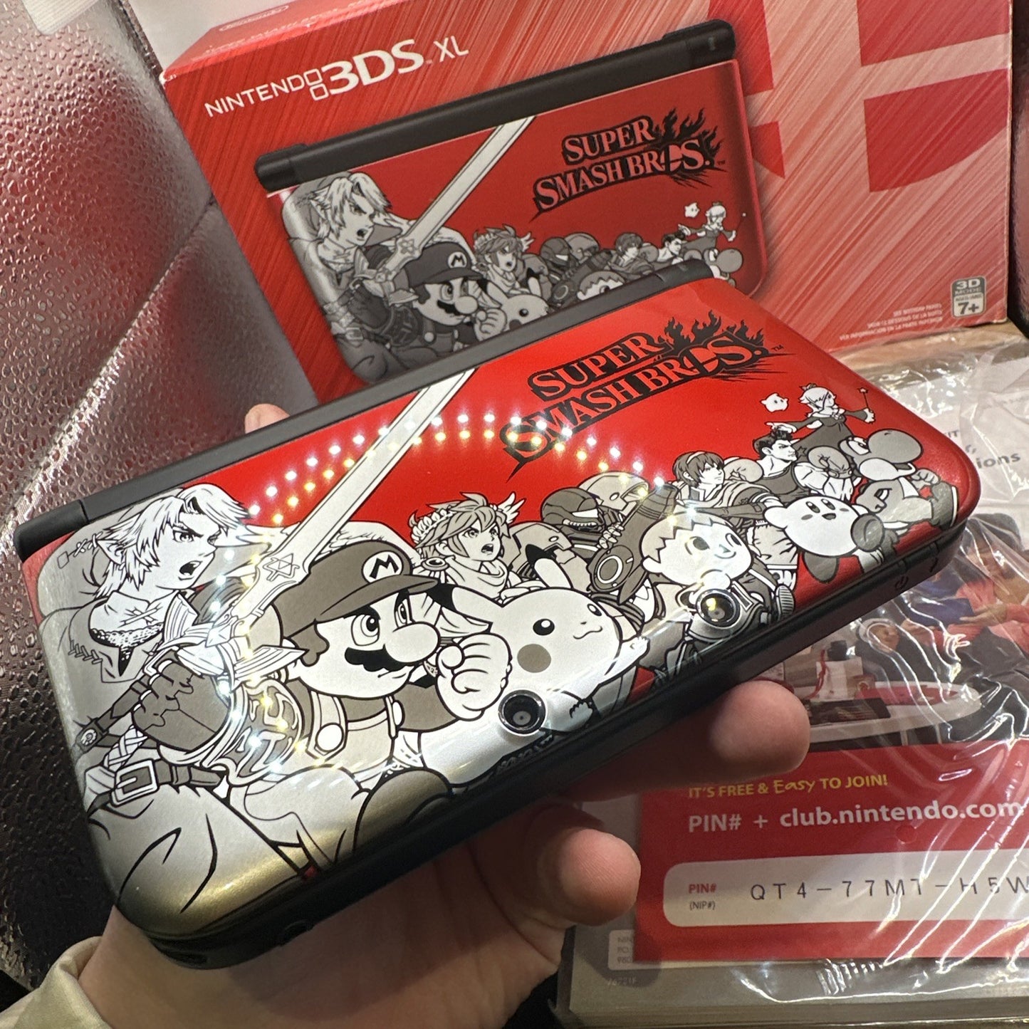 Nintendo 3DS XL Super Smash Bros Edition Red Console Handheld • Boxed • NTSC