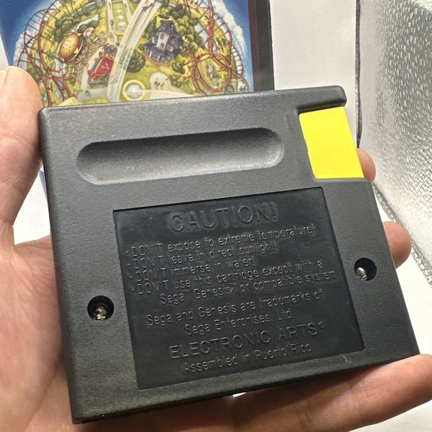 Theme Park • SEGA Genesis Game + Manual (1995) Complete CIB Boxed • Bullfrog EA