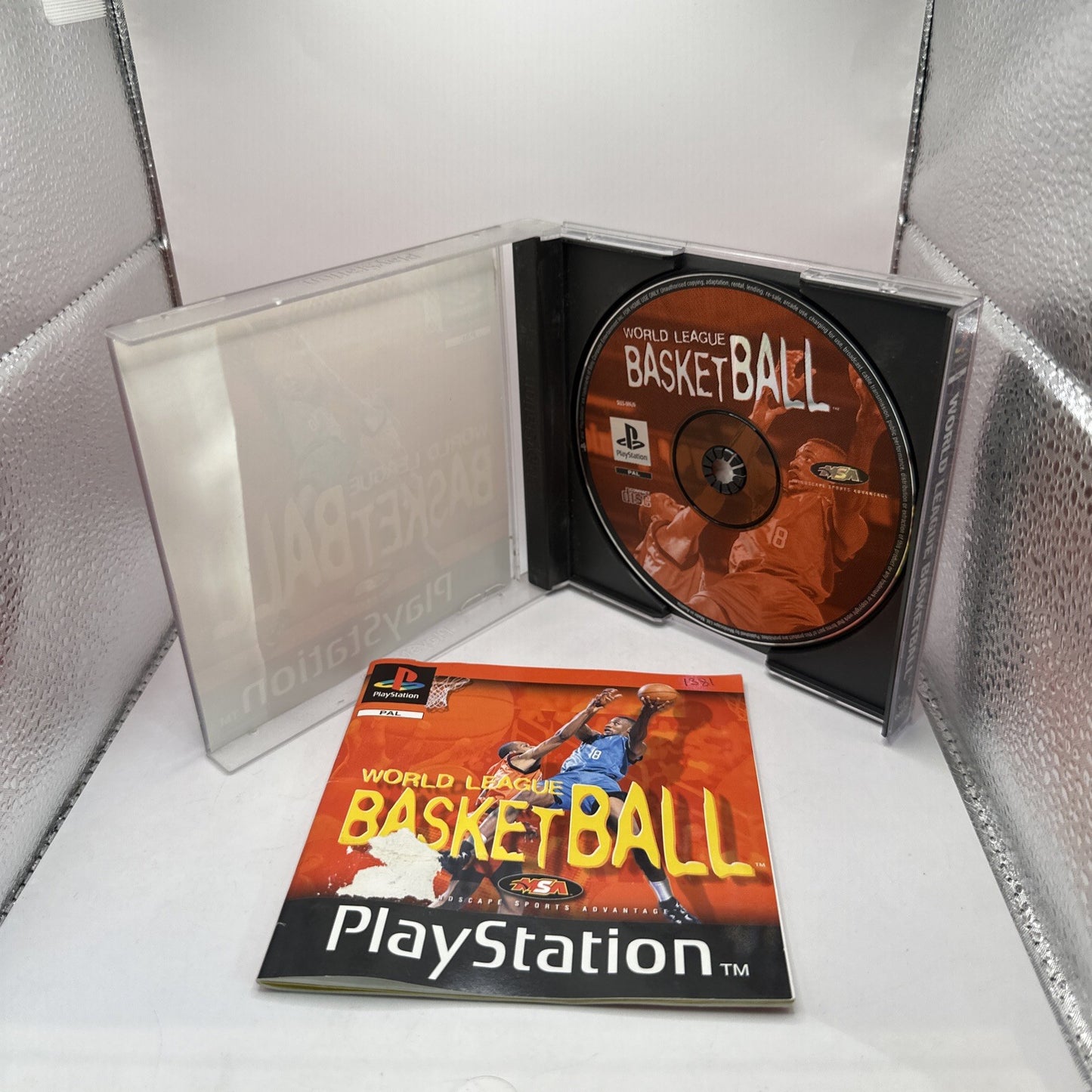 World League Basketball • Sony PS1 Playstation 1 Game + Manual (1998) PAL
