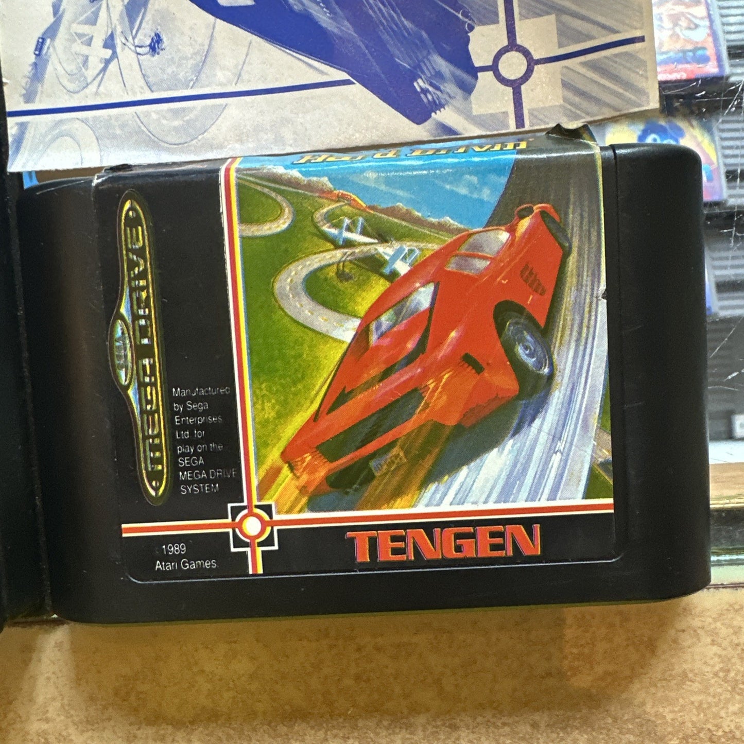 Hard Drivin' • SEGA Mega Drive Game + Manual (1991) Complete CIB • Car Racing