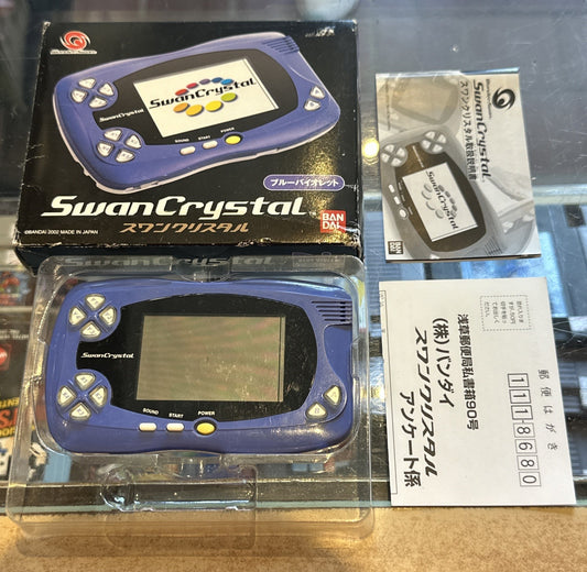 Bandai Wonder Swan Crystal Blue Violet Console Boxed + Manual • SwanCrystal