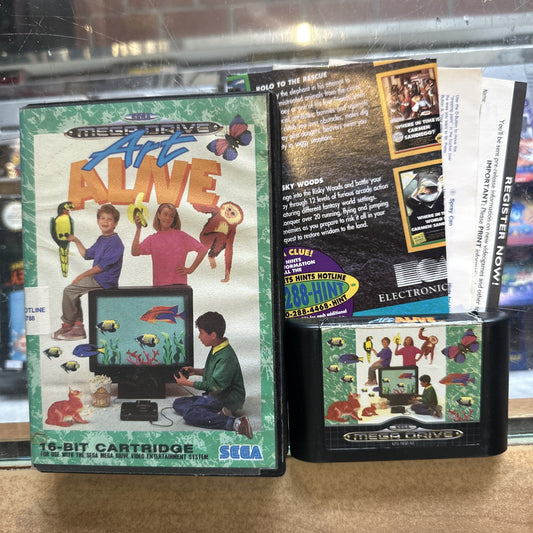 Art Alive • SEGA Mega Drive Game + Manual (1991) PAL