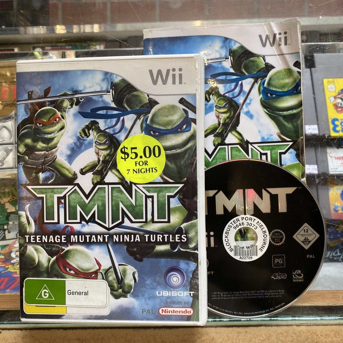Teenage Mutant Ninja Turtles TMNT Nintendo Wii (2007) AU PAL Tested! • Ex-Rental