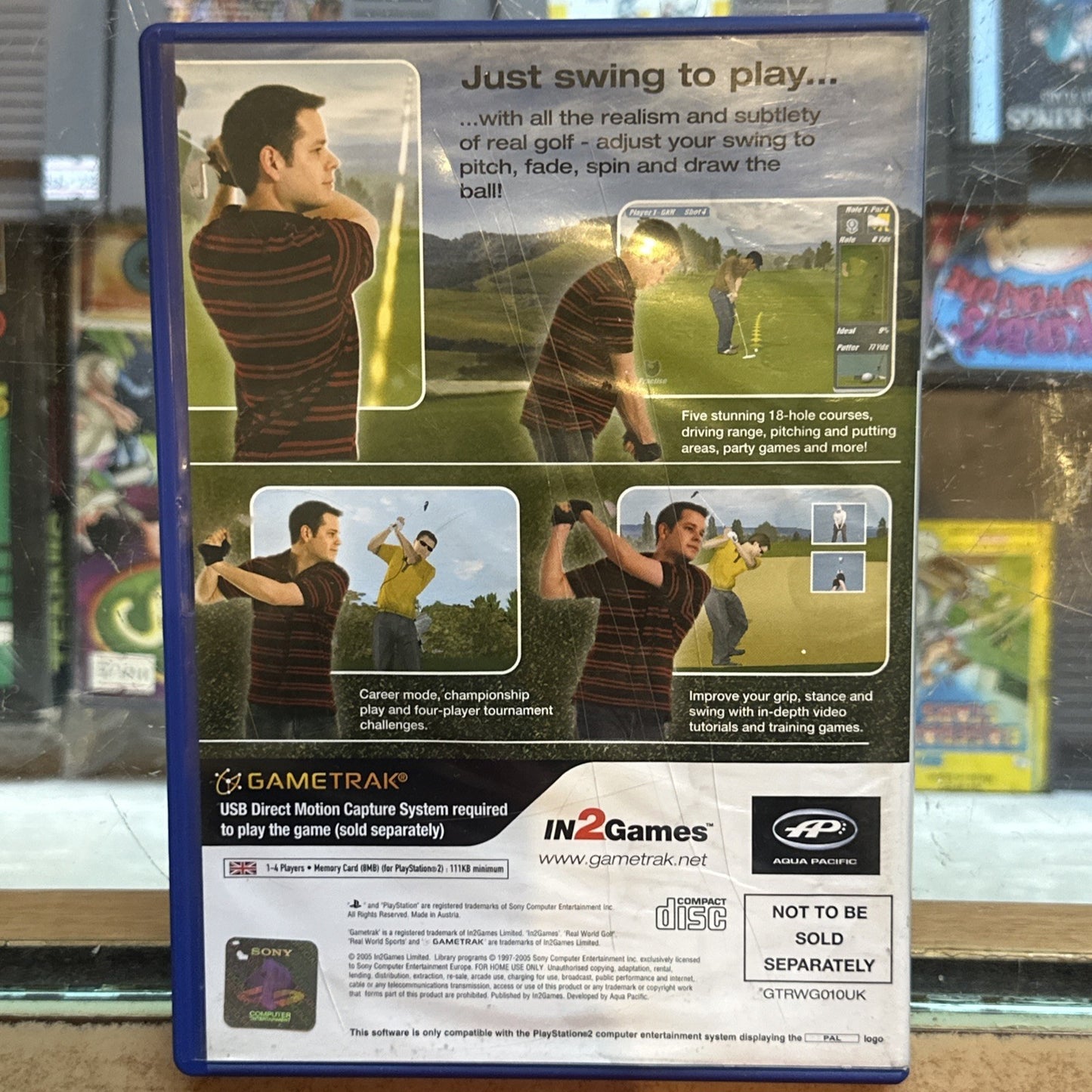 Gametrak: Real World Golf • Sony PlayStation 2 PS2 Game (2005) PAL • Golfing