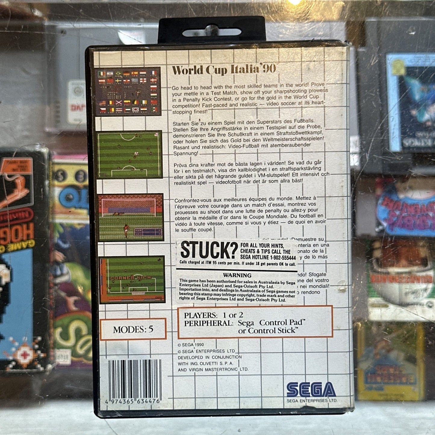 World Cup Italia ‘90 • SEGA Master System Game (1990) PAL • Soccer Football