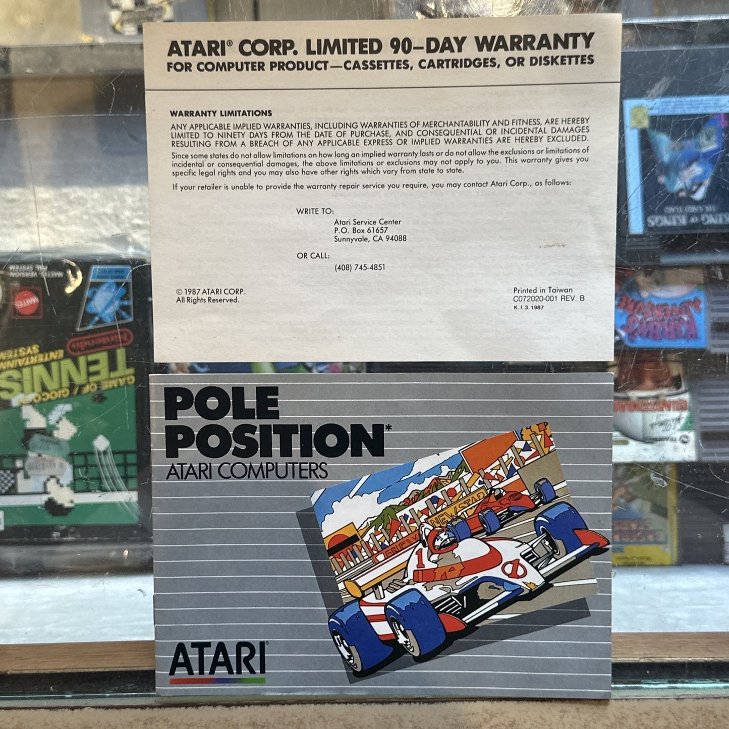 Pole Position • Atari XE/XL/400/800 PC Game In Box + Manual (1987) Boxed • CIB