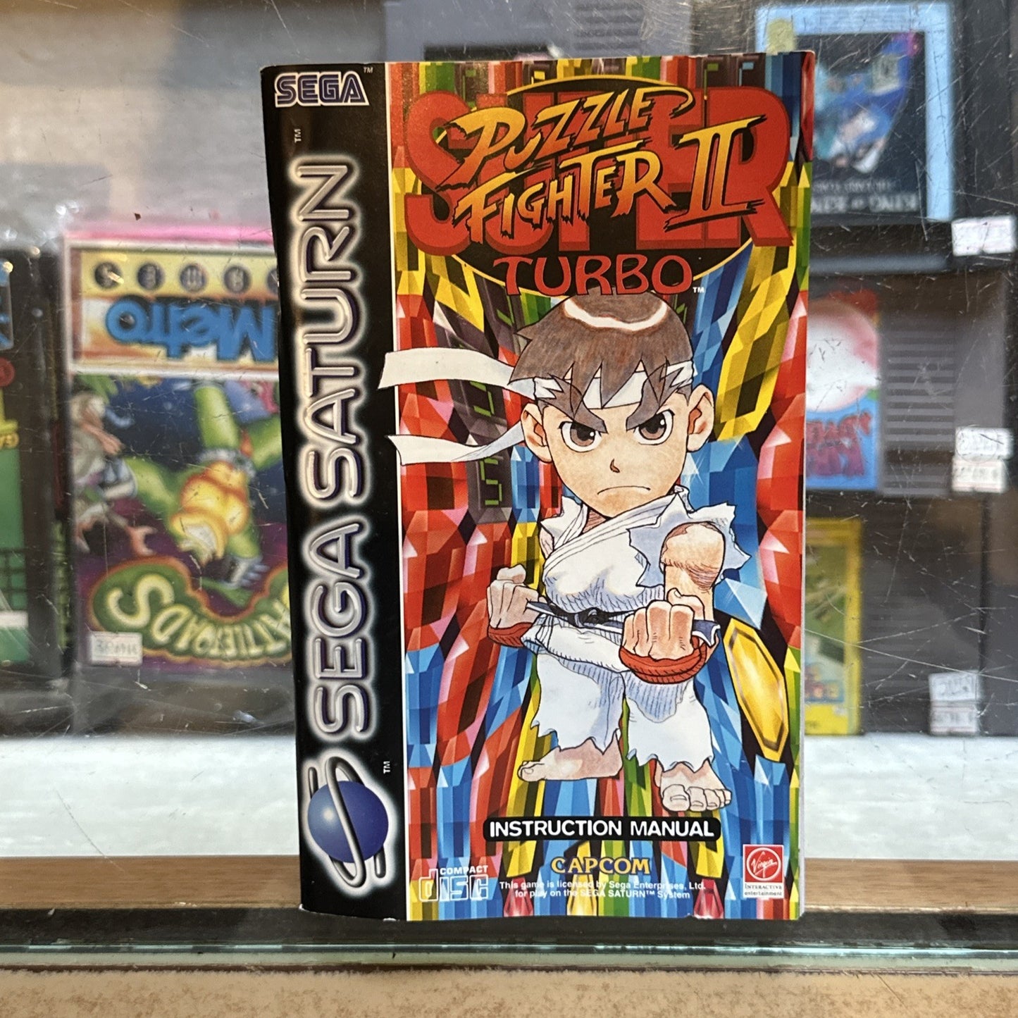 Super Puzzle Fighter II 2 Turbo • Sega Saturn Game + Manual (1994) PAL Complete