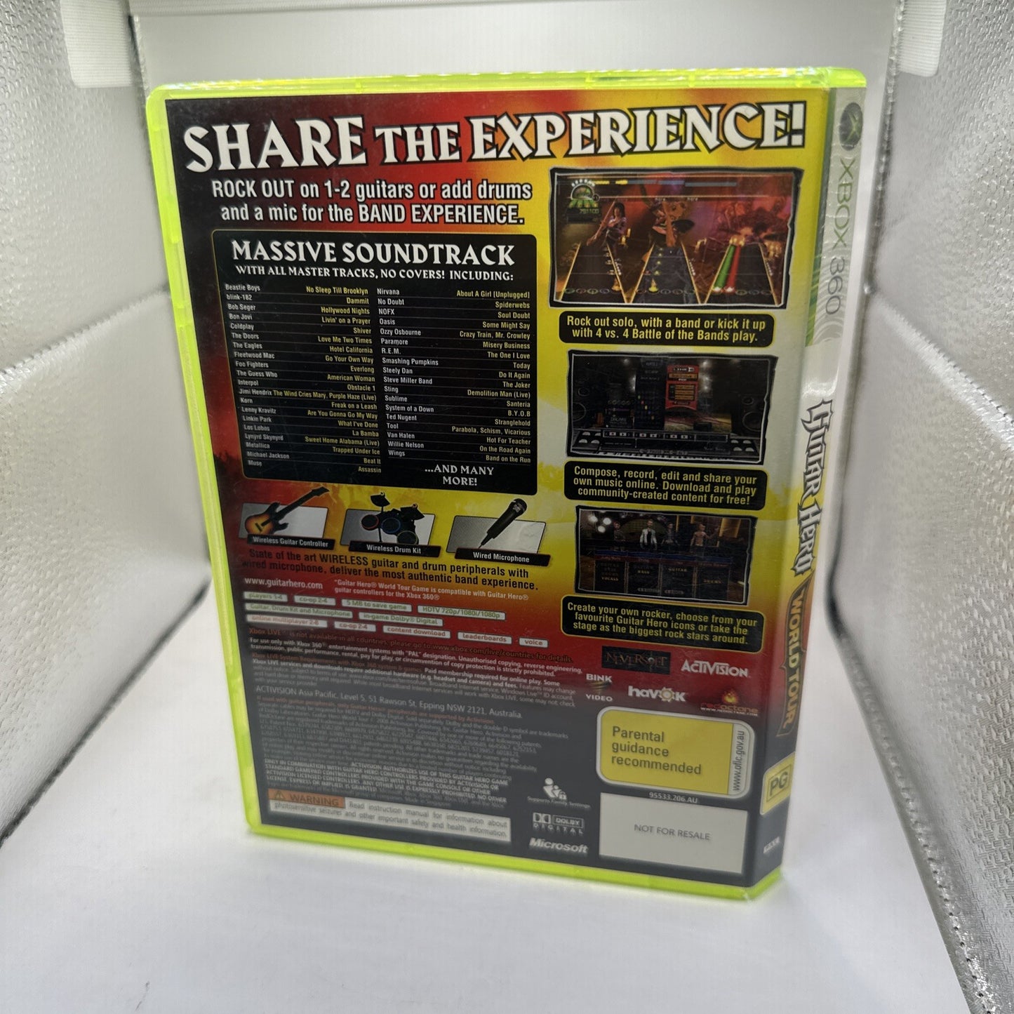 Guitar Hero: World Tour • Xbox 360 Game + Manual (2008) PAL AUS • Complete CIB