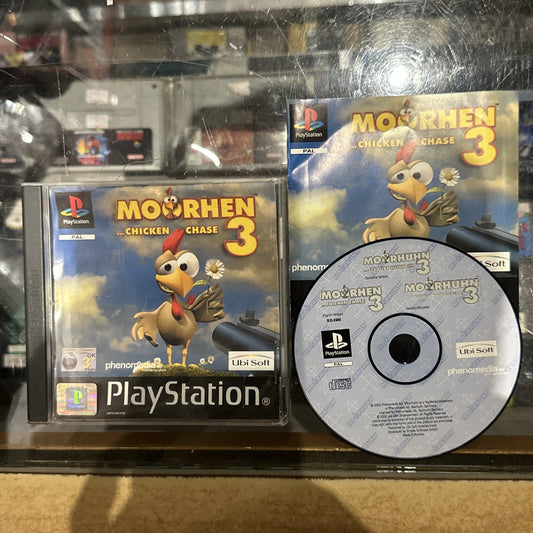 Moorhen 3: Chicken Chase • PS1 PlayStation 1 Game + Manual (2002) PAL • Ubisoft