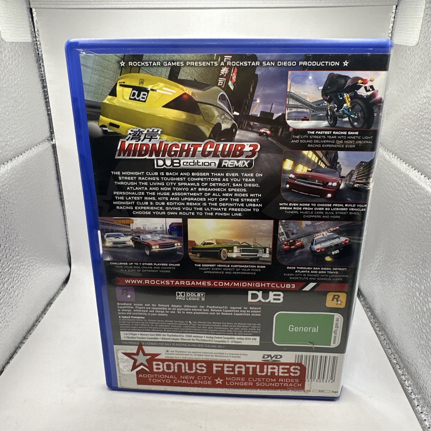 Midnight Club 3 Dub Edition Remix • PlayStation 2 PS2 Game + Manual • Car Racing