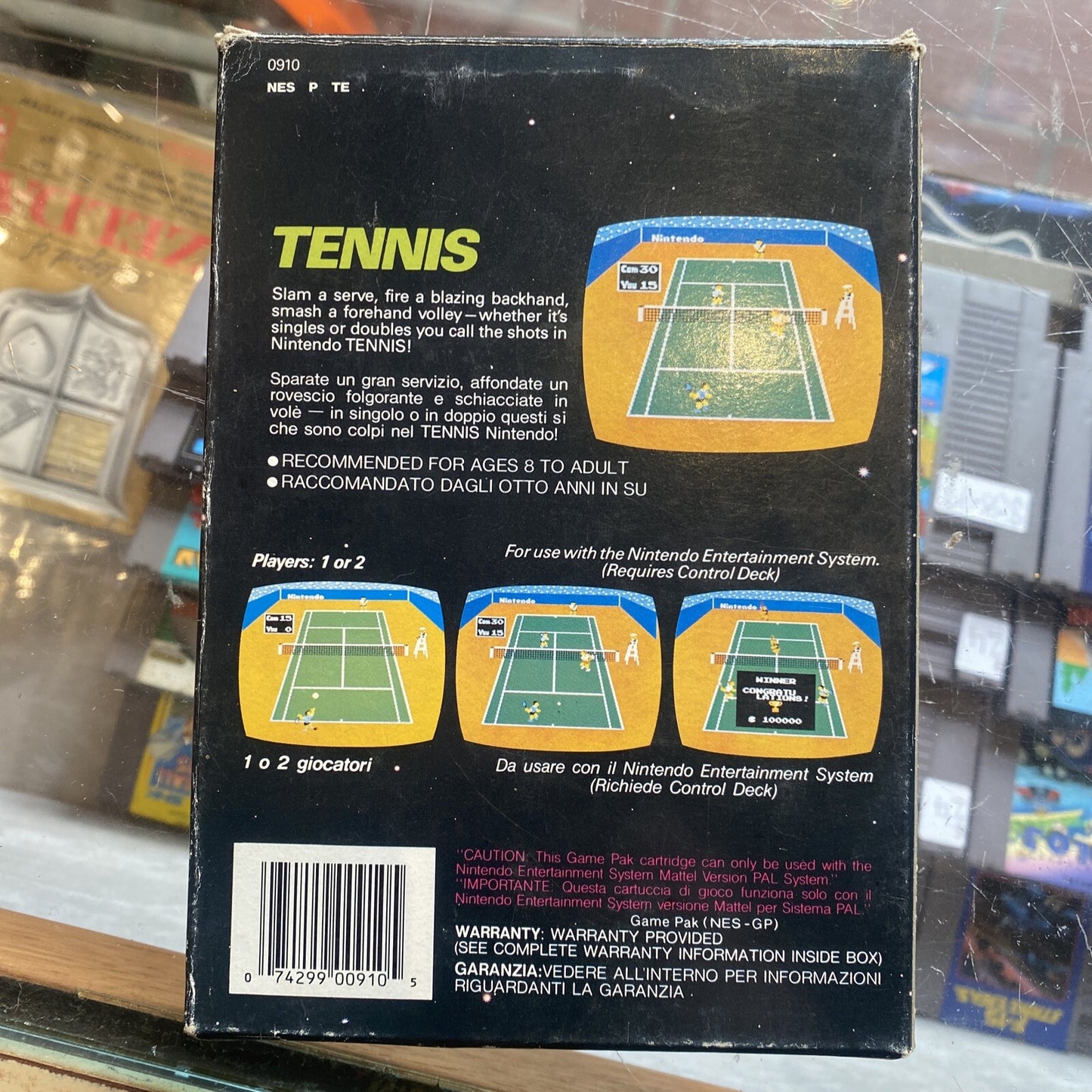 Tennis Nintendo Entertainment System NES Game • PAL Boxed Complete • Black Box
