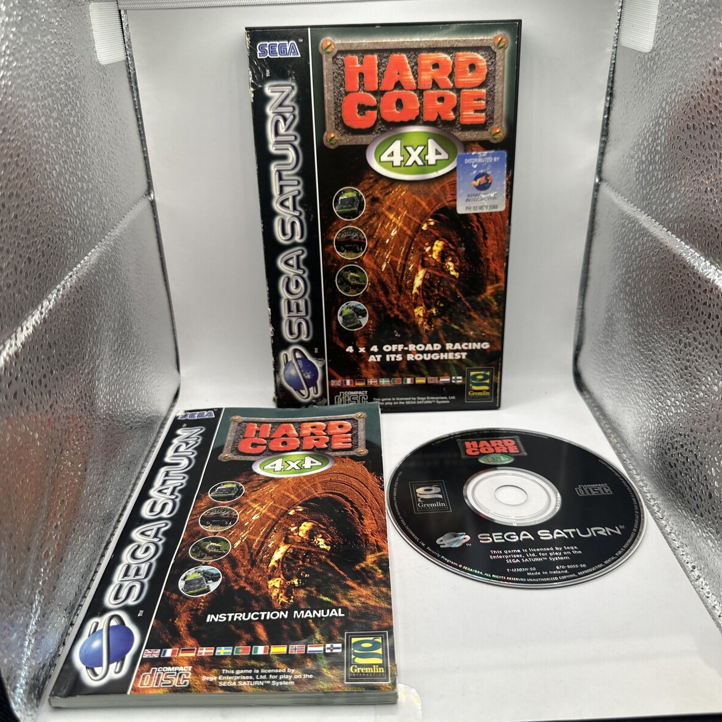 Hardcore 4X4 • Sega Saturn Game + Manual (1996) PAL • Complete CIB Boxed