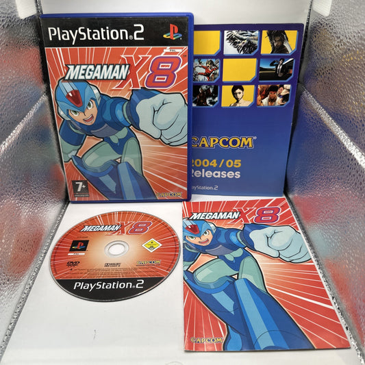 Mega Man X8 • Playstation 2 PS2 Game + Manual (2004) PAL • Complete CIB • Capcom