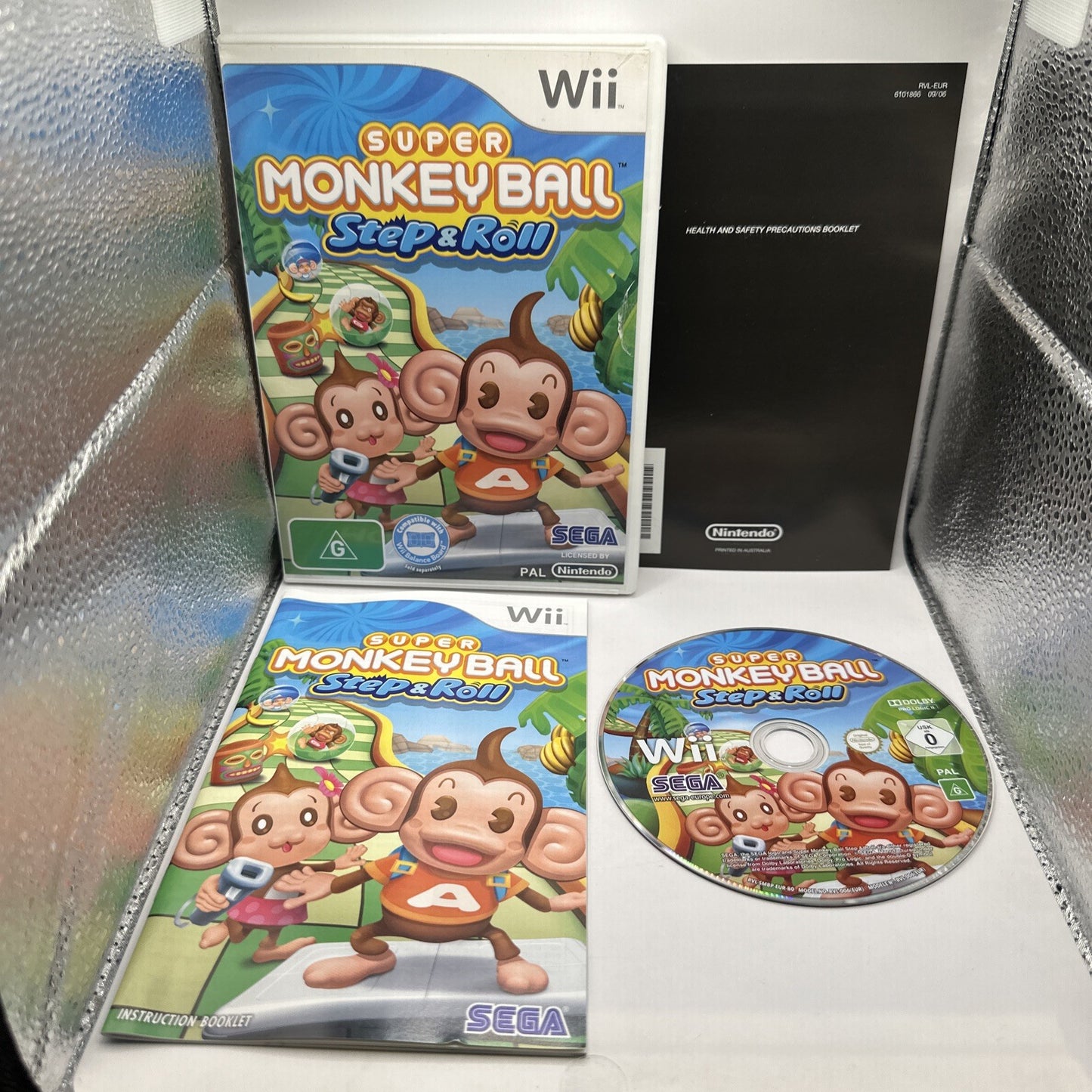 Super Monkey Ball: Step & Roll • Nintendo Wii Game + Manual (2010) PAL AUS • CIB