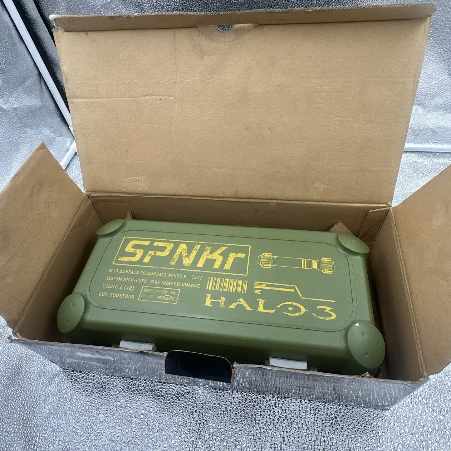 Halo 3 SPNKr Rocket Missile Case Green Plastic Controller Disc/Game/CD Case