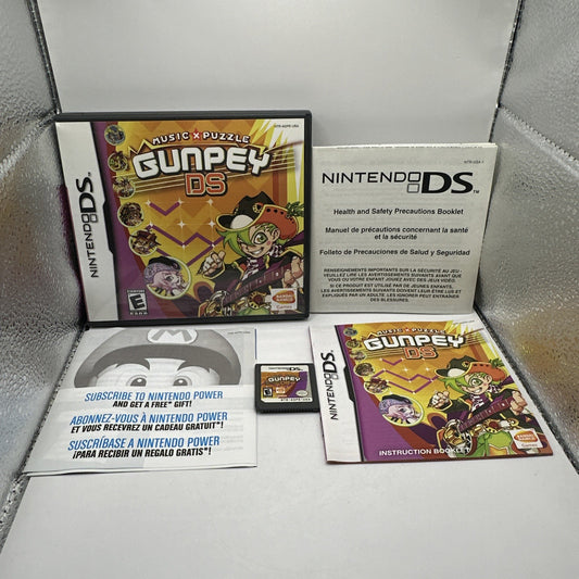 Gunpey DS • Nintendo DS Game + Manual (2006) Complete • Music X Puzzle • Bandai