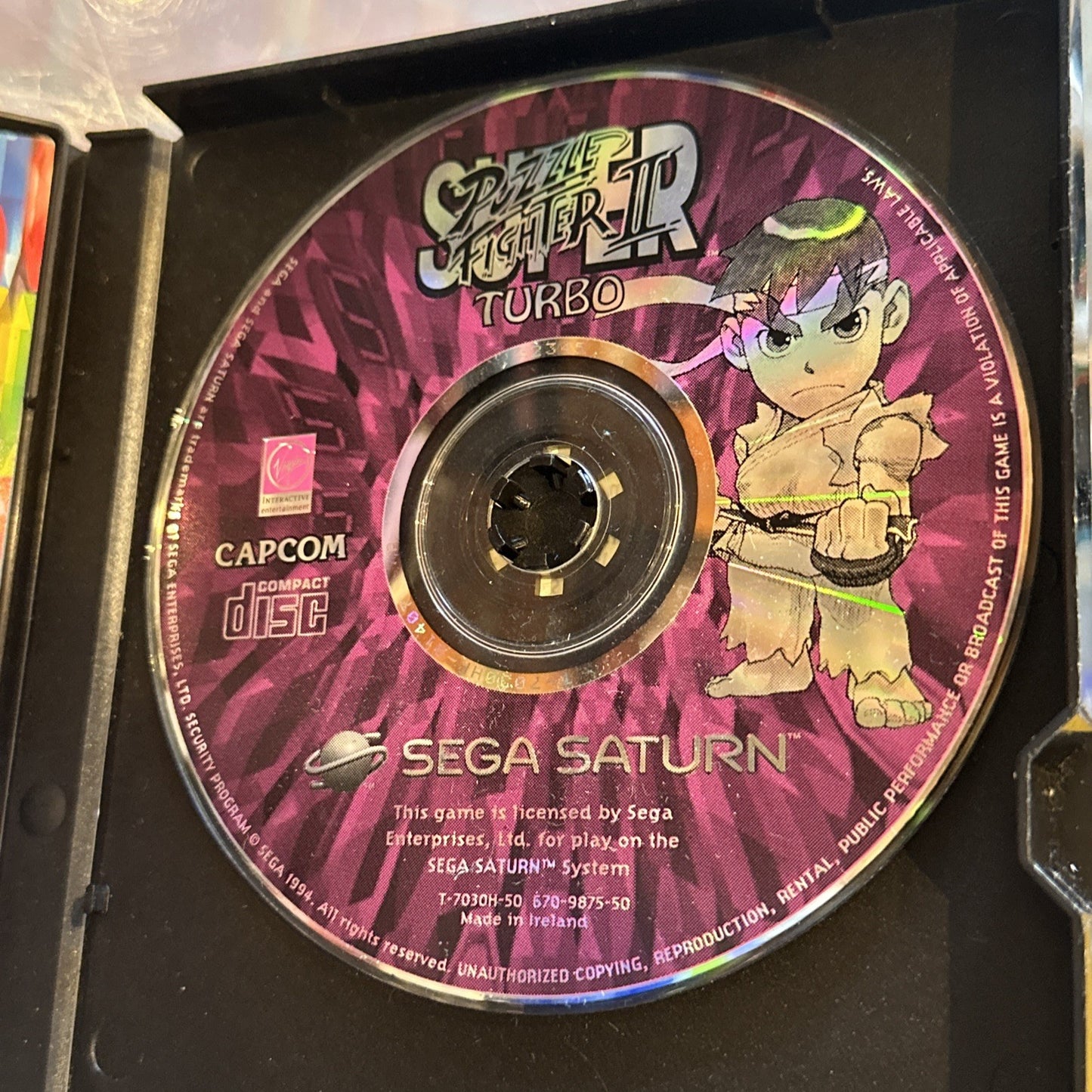 Super Puzzle Fighter II 2 Turbo • Sega Saturn Game + Manual (1994) PAL Complete