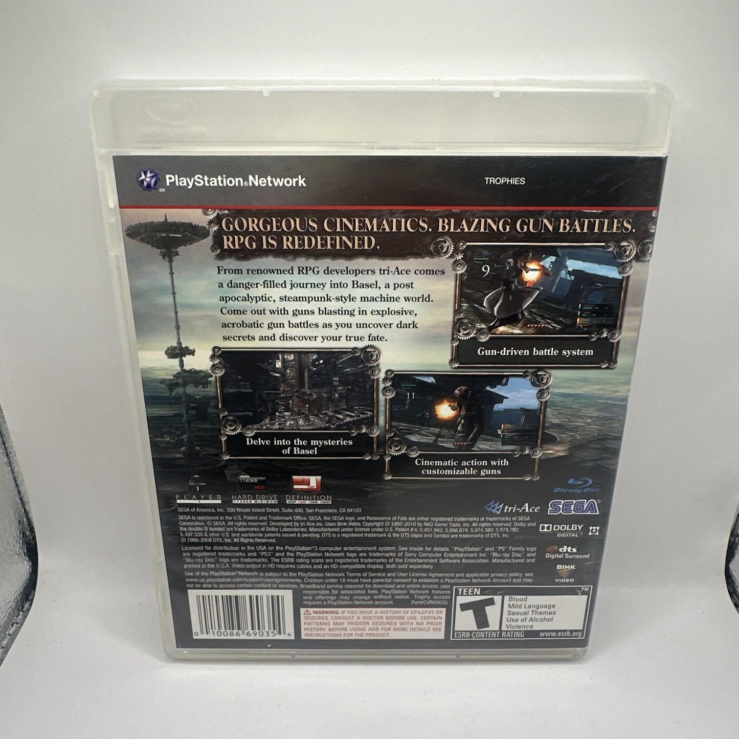 Resonance Of Fate • PlayStation 3 PS3 Game + Manual (2008) SEGA • Complete CIB