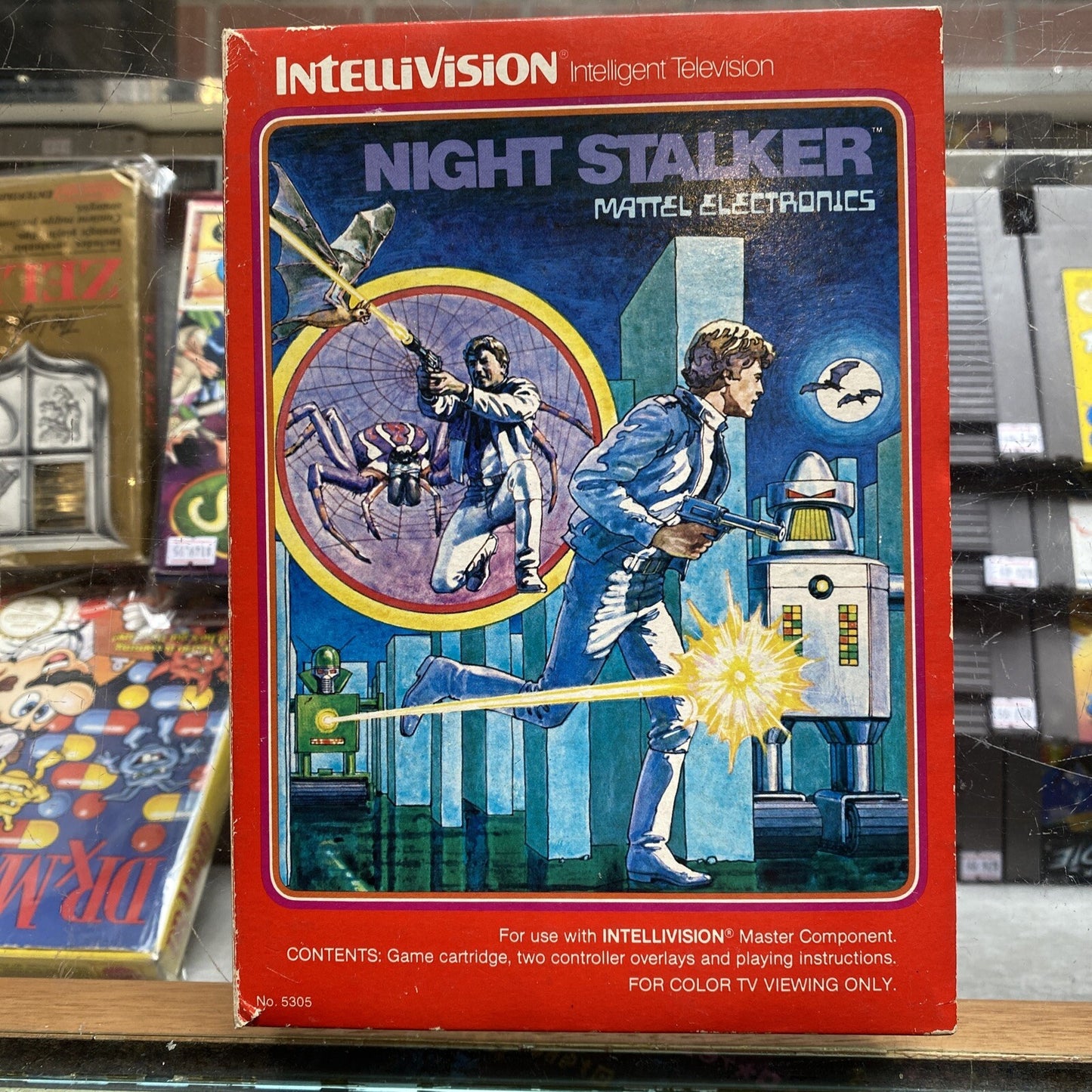 Night Stalker Intellivision Game In Box (1982) Complete Boxed W/ Overlays