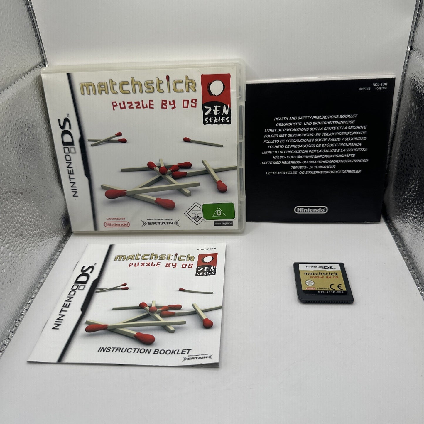 Matchstick Puzzle by DS • Nintendo DS Game + Manual (2008) Complete CIB